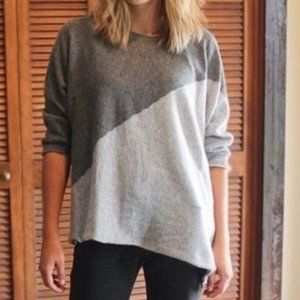 Market & Spruce Nina Gray Asymmetrical  Sweater